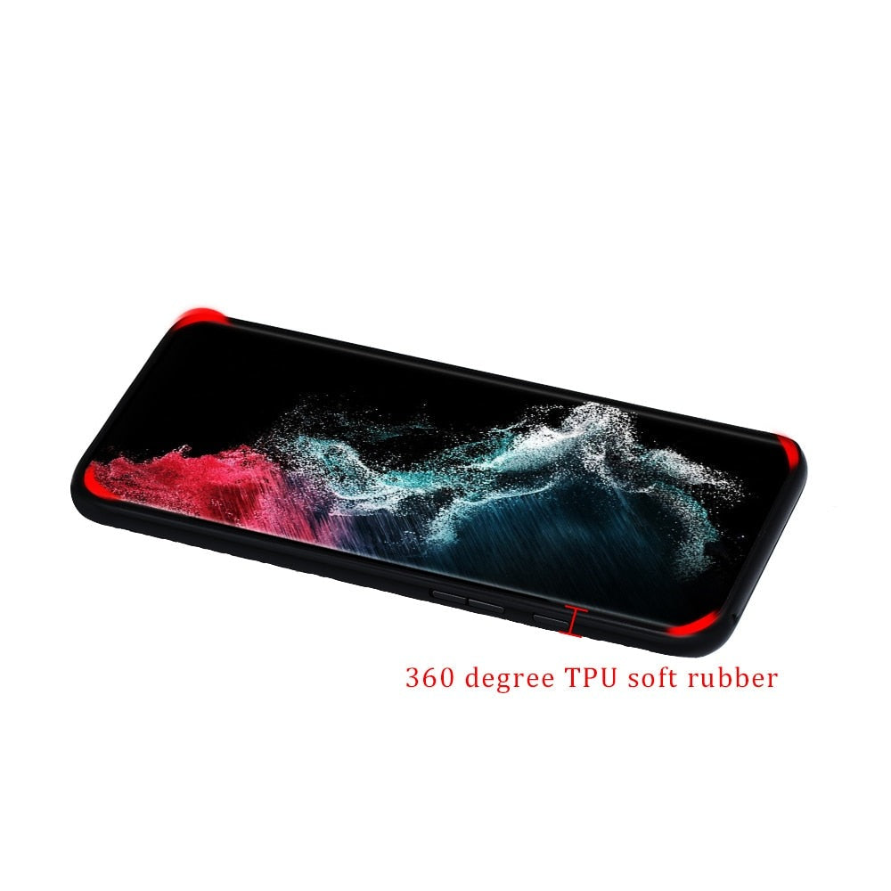 Premium Cowhide Leather Phone Case for Samsung Galaxy – Dual-Tone Design with Raised Edges & Camera Protection | Thomler