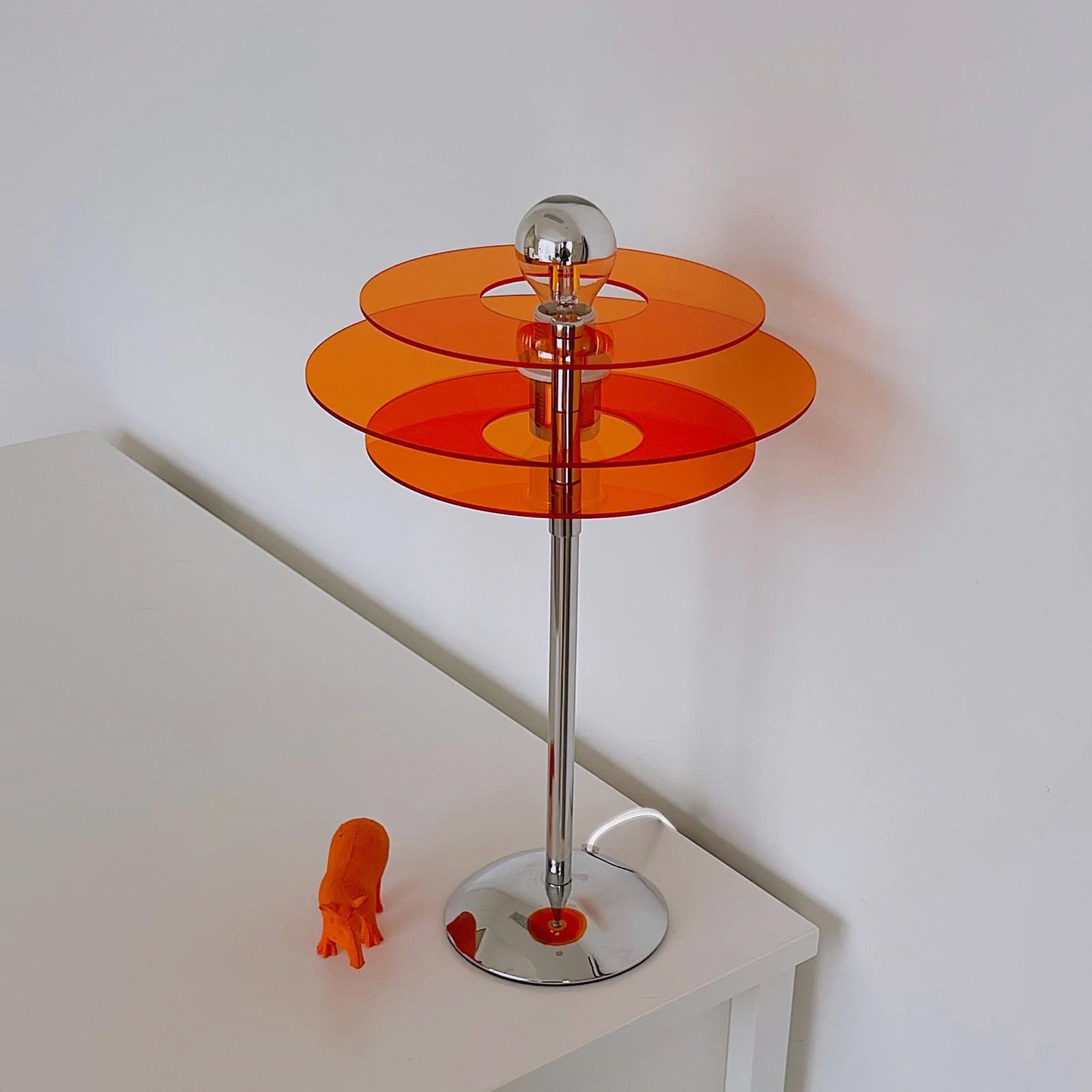 Table Lamp Acrylic 9.1 in Green Modern Desk Bedside LED Lighting Fixture | Thomler