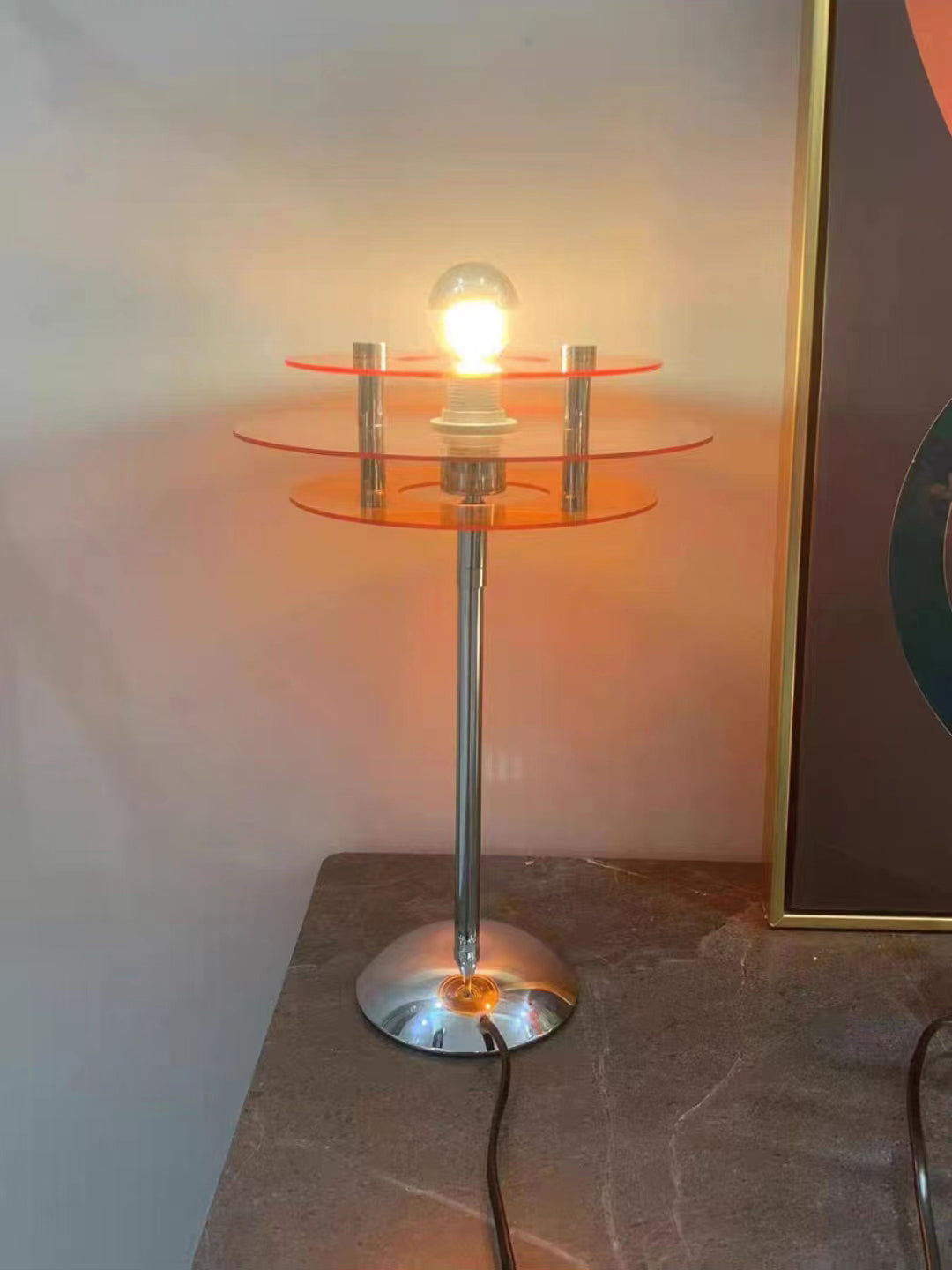 Table Lamp Acrylic 9.1 in Green Modern Desk Bedside LED Lighting Fixture | Thomler