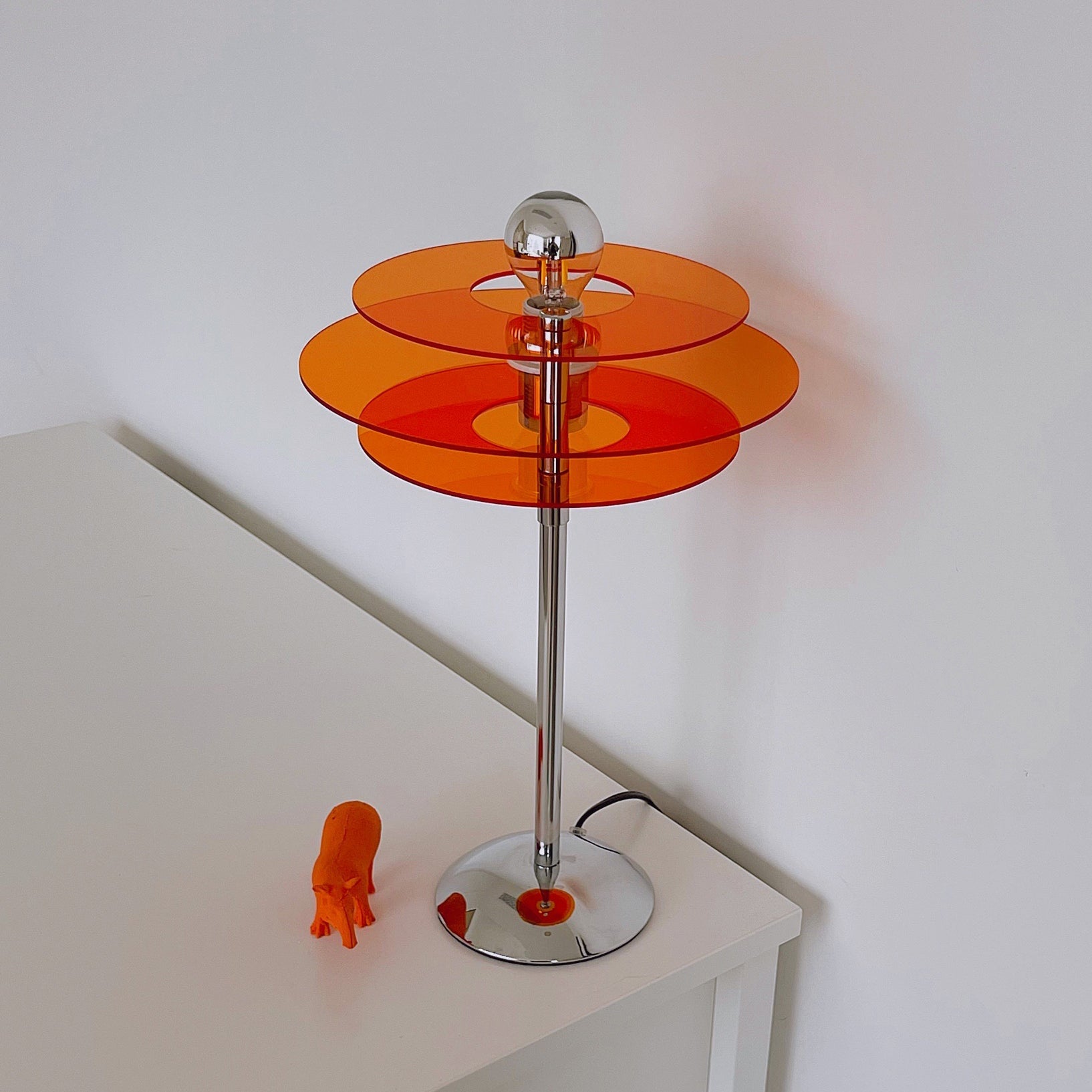 Table Lamp Acrylic 9.1 in Green Modern Desk Bedside LED Lighting Fixture | Thomler