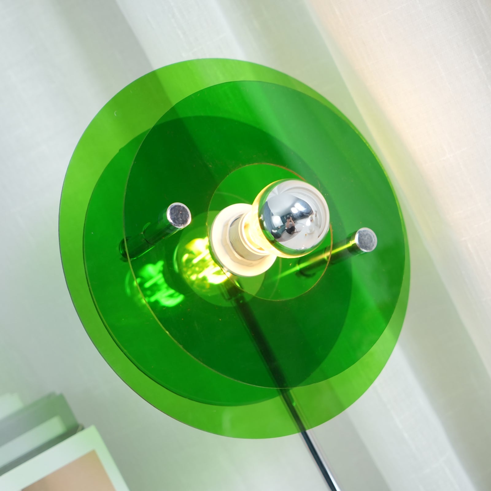 Table Lamp Acrylic 9.1 in Green Modern Desk Bedside LED Lighting Fixture | Thomler