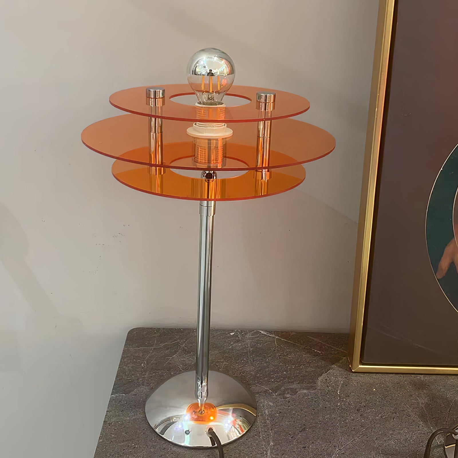 Table Lamp Acrylic 9.1 in Green Modern Desk Bedside LED Lighting Fixture | Thomler
