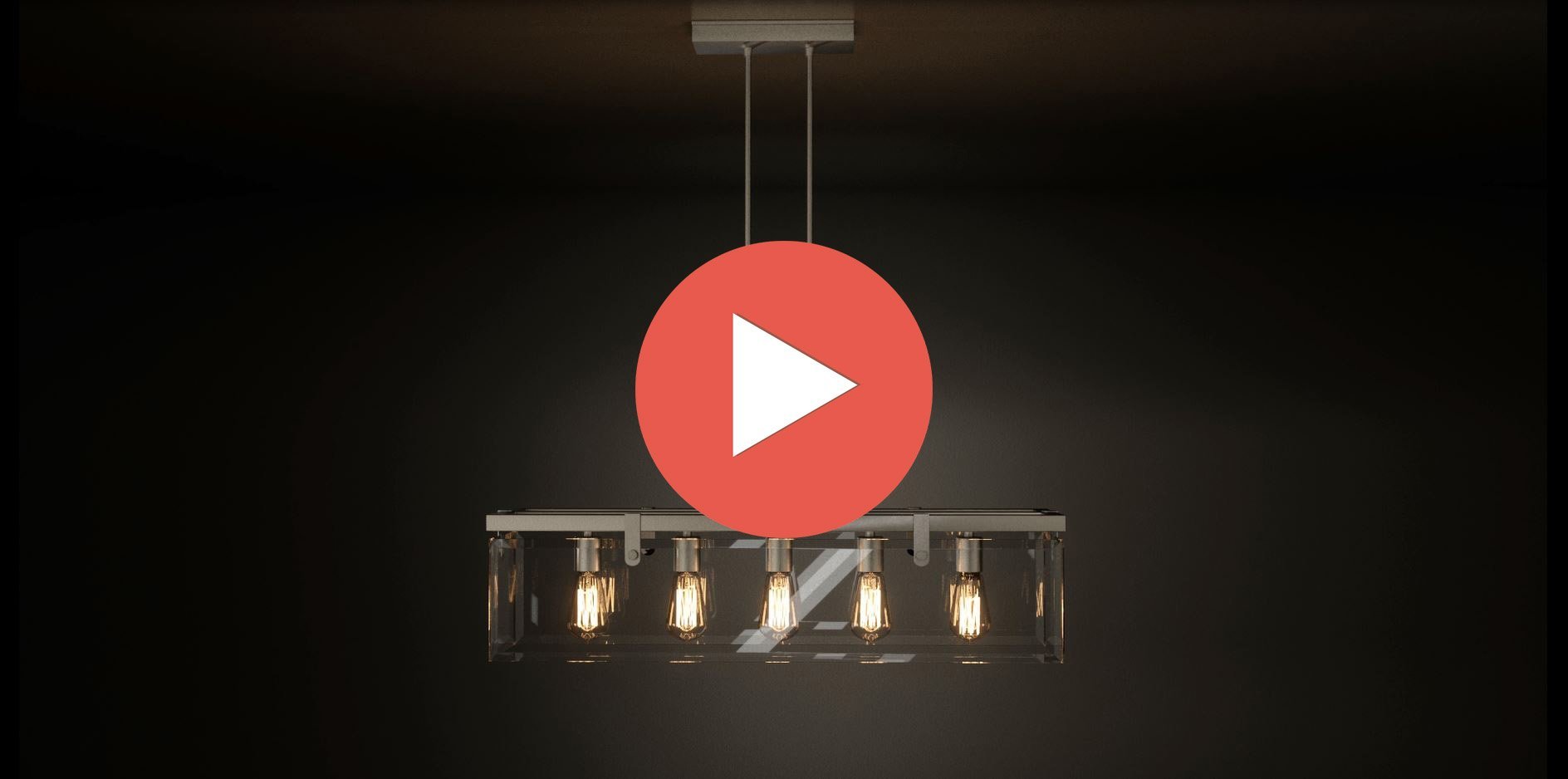 Pendant Light Glass Steel 93.3 cm Brushed Nickel Dining Room Kitchen Island Linear Hanging Ceiling Lamp Adjustable | Thomler