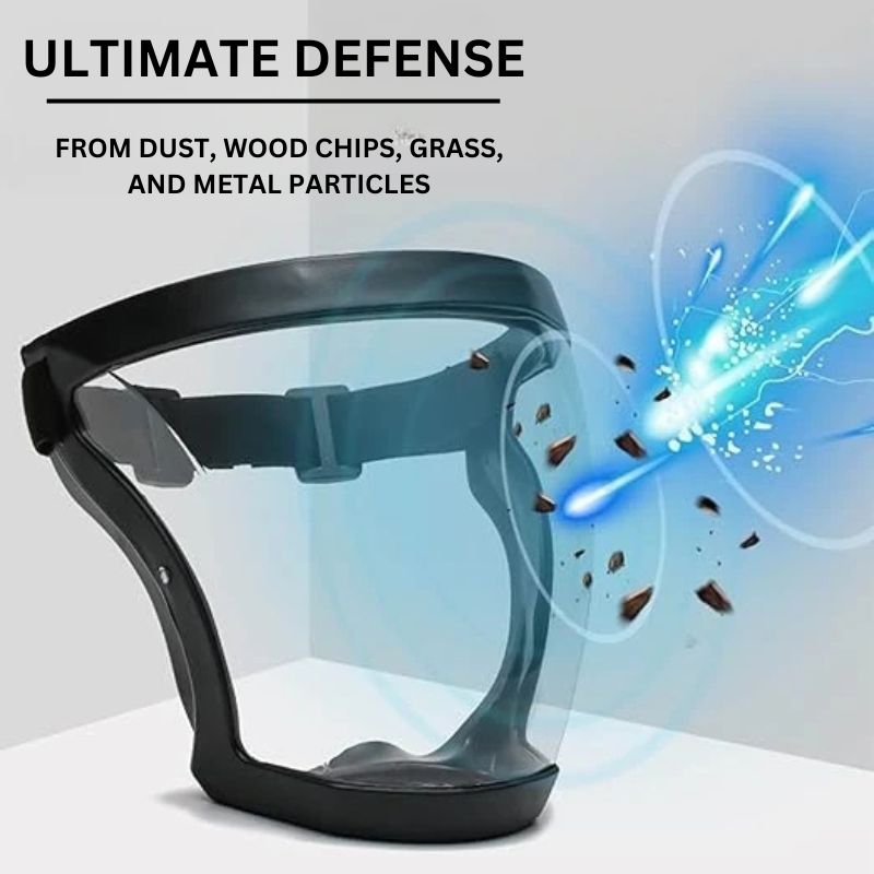 Protective Face Visor for Workshop Safety with Anti-Fog Lens, Lightweight Design for Woodworking, Metalworking, Yard Work & Home Projects | Thomler