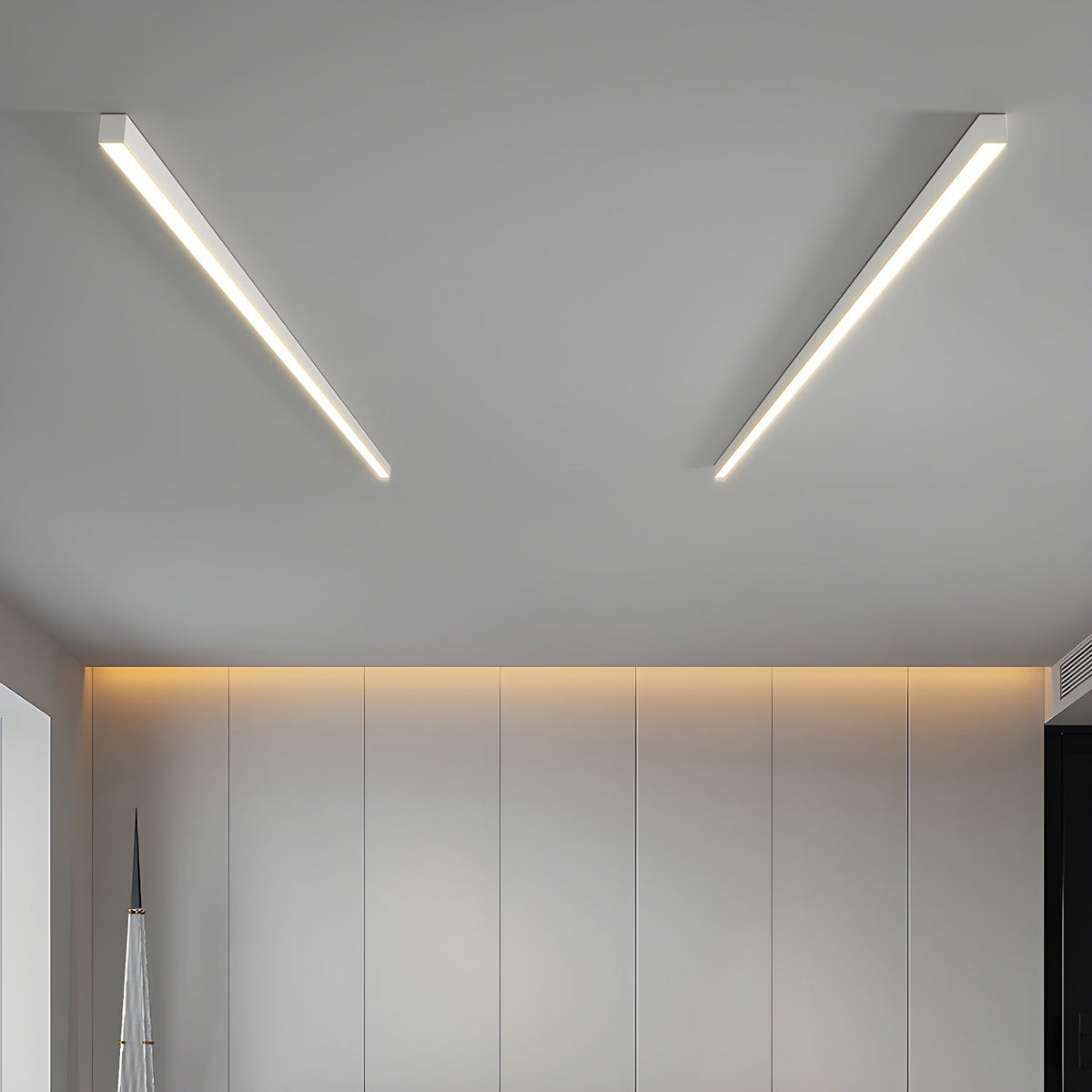 Ultra-Slim Linear LED Ceiling Light for Modern Kitchens & Offices – Flush Mount 2-4 Foot Bar Fixture | Thomler