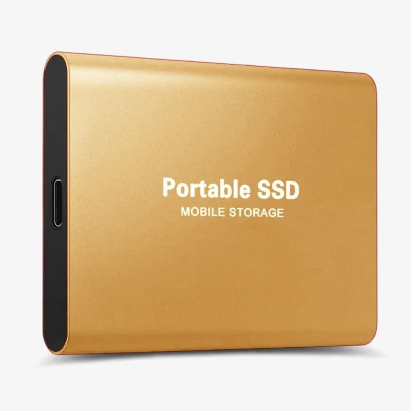 Portable External SSD Drive 128GB USB-C Aluminum Storage for PC Mac Laptop PS5 Xbox Smartphone Fast Transfer Speed Plug and Play Compact Sol | Thomler