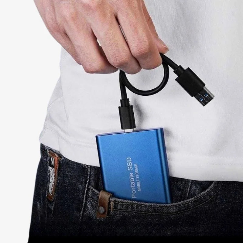 Portable External SSD Drive 128GB USB-C Aluminum Storage for PC Mac Laptop PS5 Xbox Smartphone Fast Transfer Speed Plug and Play Compact Sol | Thomler