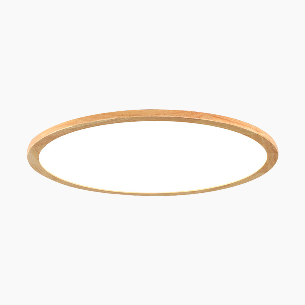 Flush Mount Ceiling Light Wood Ultra Thin 47 in Adjustable LED Living Room Bedroom Study Hallway | Thomler