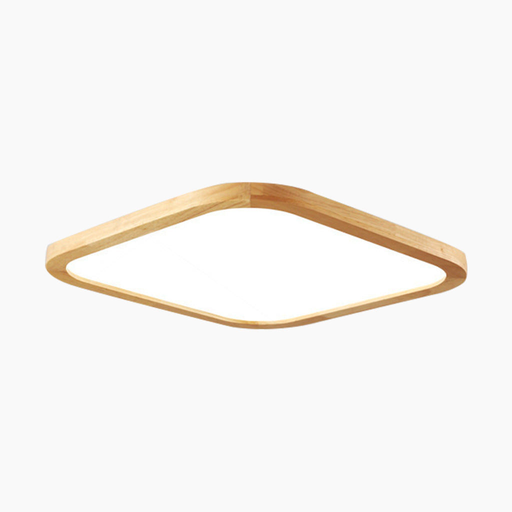 Flush Mount Ceiling Light Wood Ultra Thin 47 in Adjustable LED Living Room Bedroom Study Hallway | Thomler