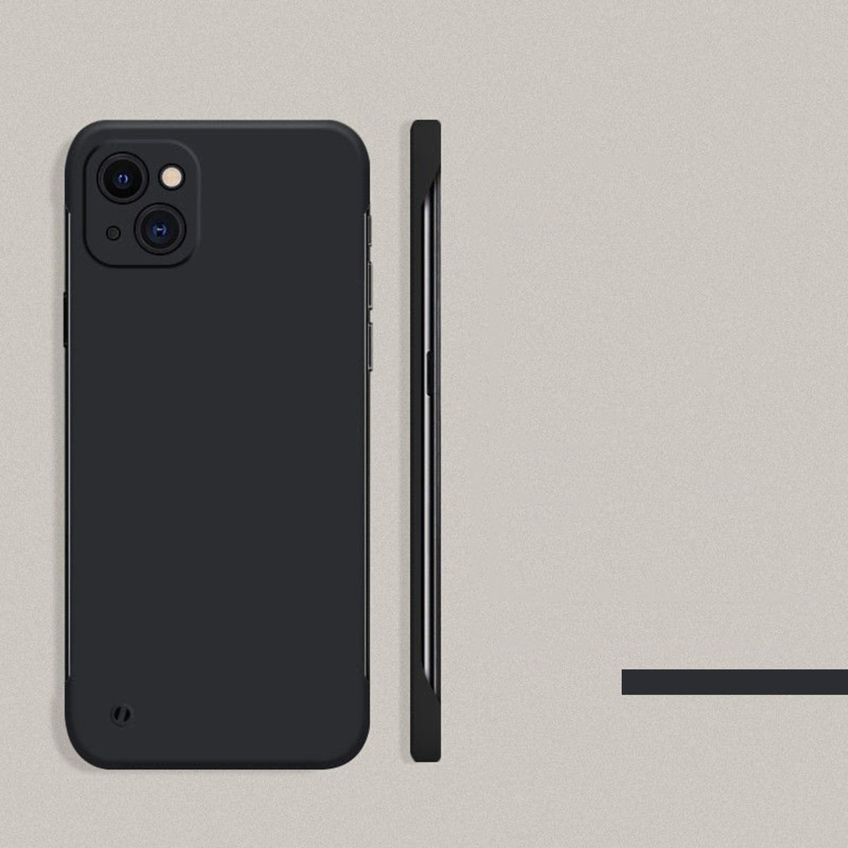Slim Hardshell Case for iPhone 14-17 Series with Lens Cover & Anti-Fingerprint Finish – Minimal Protection with Raised Edges, Lanyard Hole | Thomler