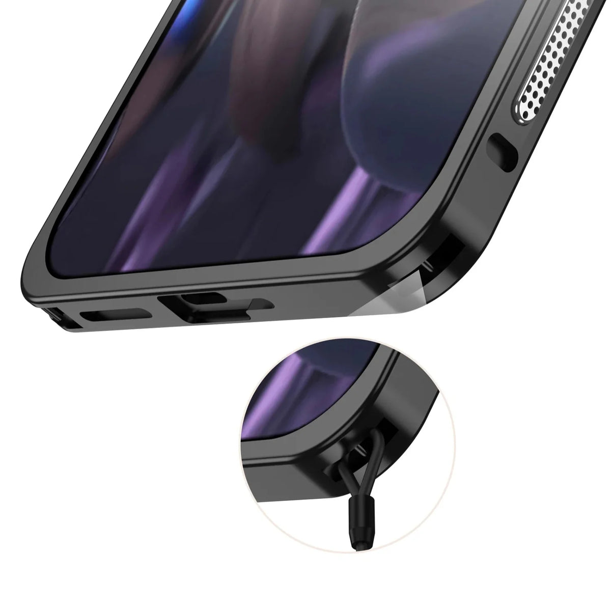 Metal Phone Bumper Case for Google Pixel with Cooling Vents & Camera Protector – Shock-Absorbing Aluminum Frame for Pixel 8, 9, 10, 11 | Thomler