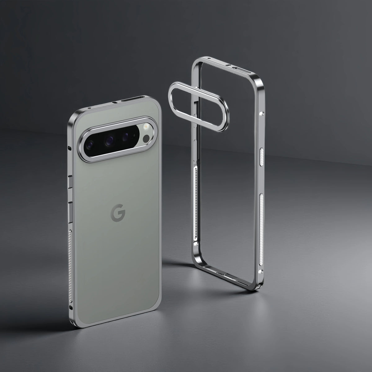 Metal Phone Bumper Case for Google Pixel with Cooling Vents & Camera Protector – Shock-Absorbing Aluminum Frame for Pixel 8, 9, 10, 11 | Thomler