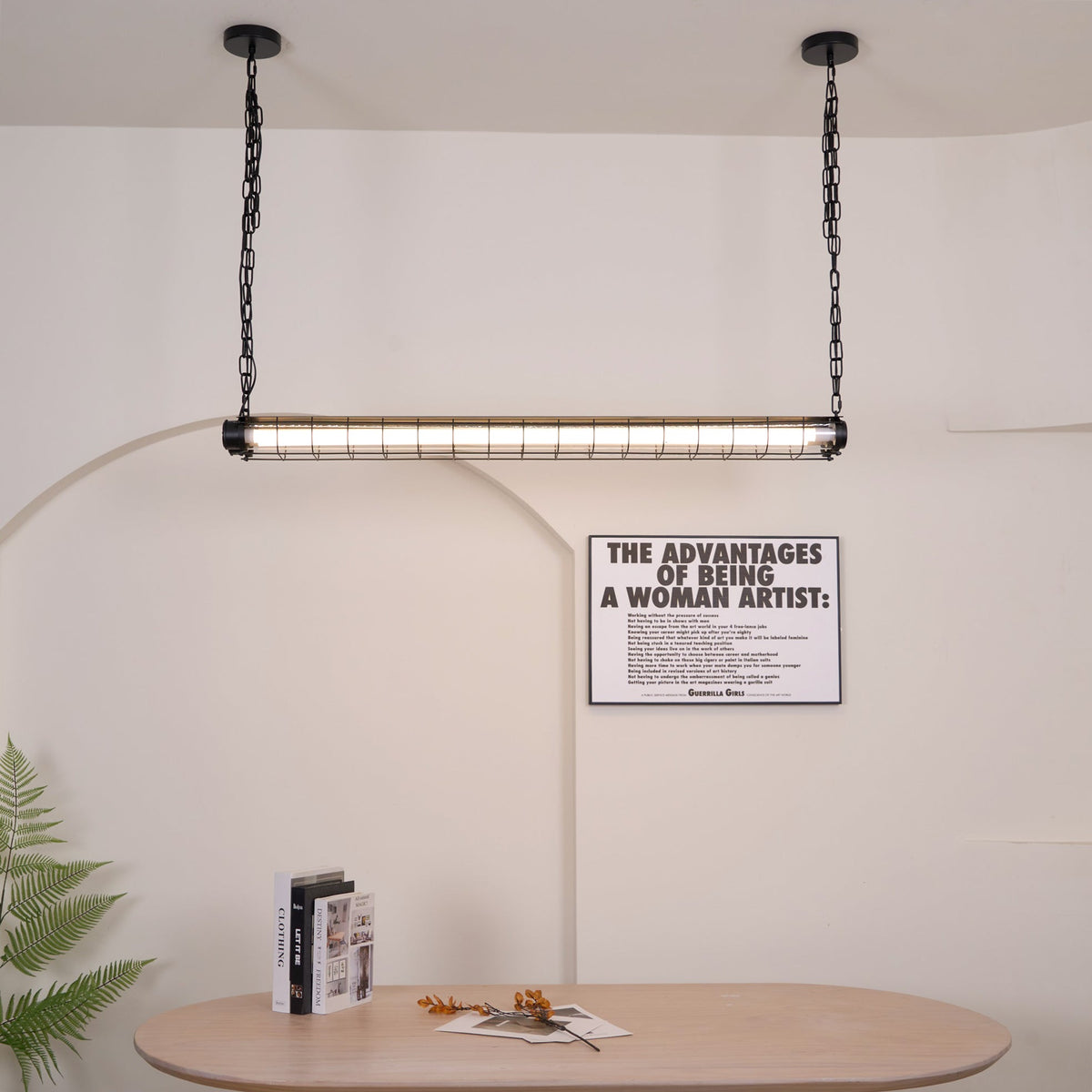 Contemporary Tubular Glass LED Pendant – Metal & Glass Island Light for Kitchen & Dining | Thomler