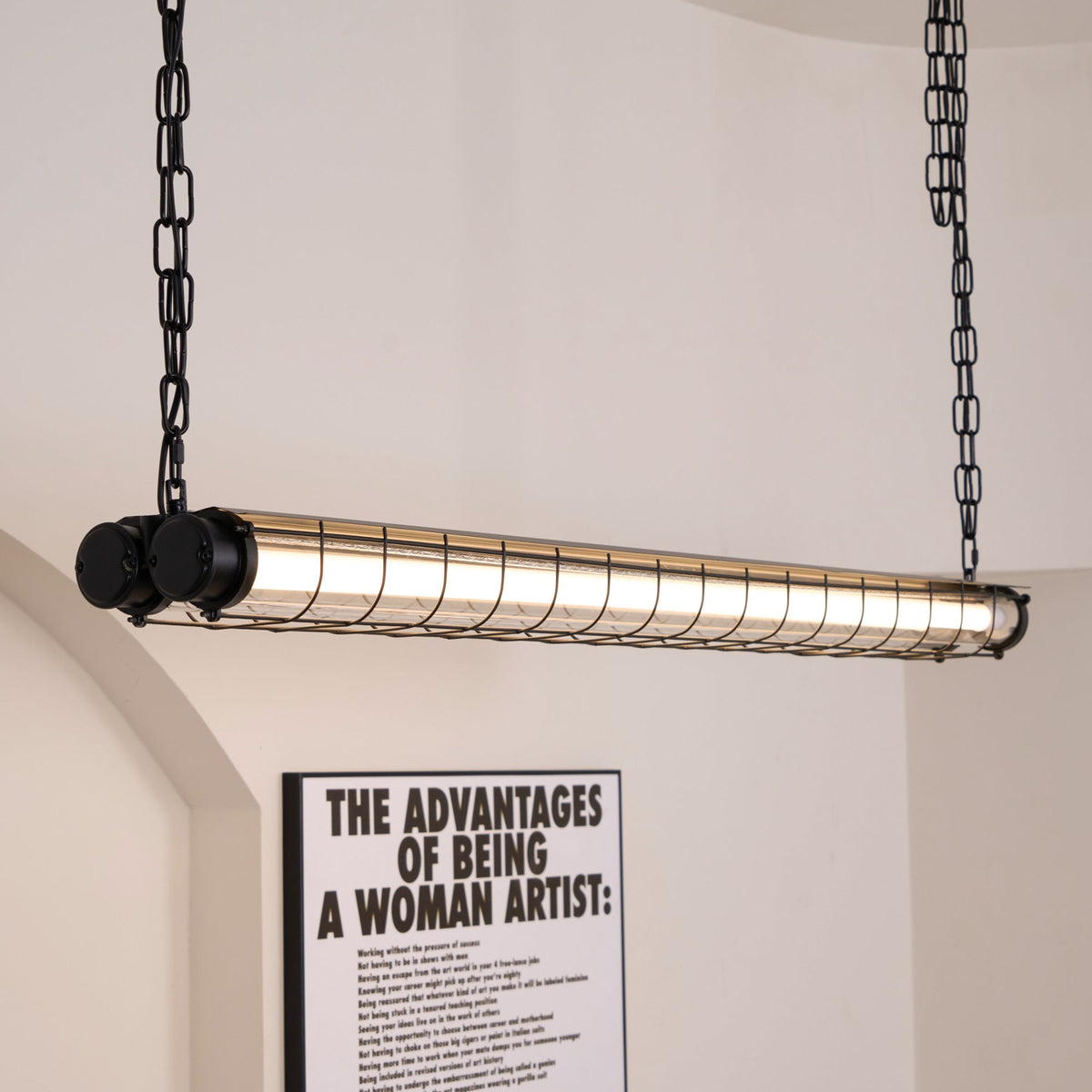 Contemporary Tubular Glass LED Pendant – Metal & Glass Island Light for Kitchen & Dining | Thomler