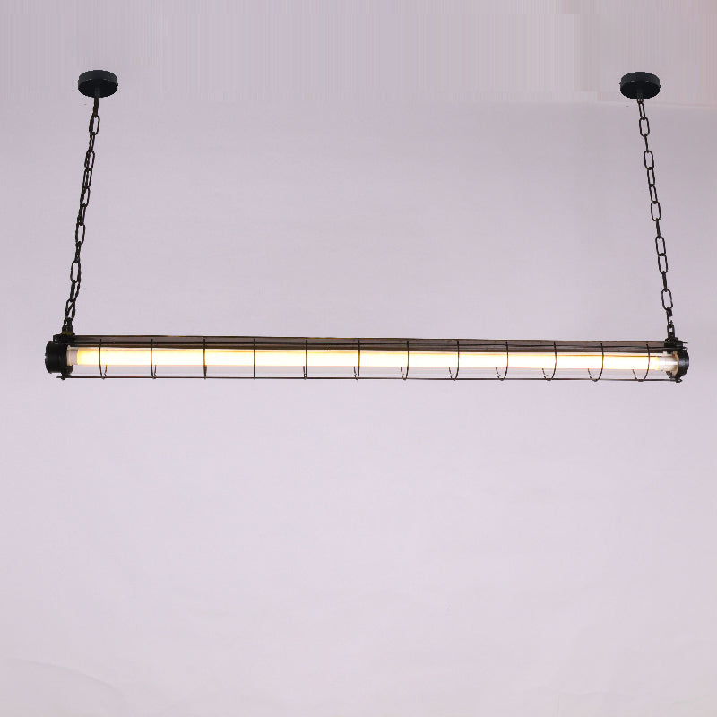 Contemporary Tubular Glass LED Pendant – Metal & Glass Island Light for Kitchen & Dining | Thomler