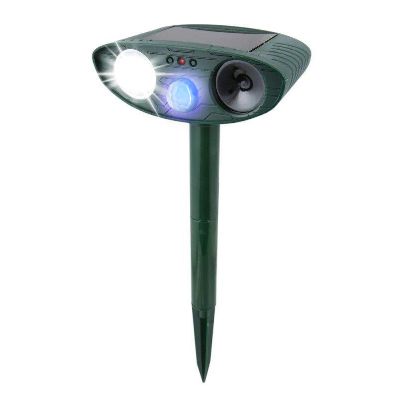 Motion-Activated Wildlife Deterrent with Strobe Function for Outdoor Garden Protection – Solar Charging | Thomler