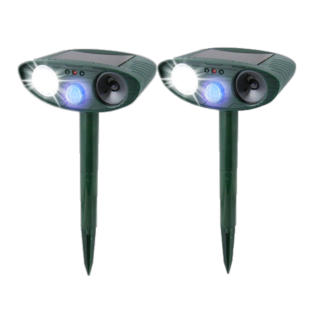 Motion-Activated Wildlife Deterrent with Strobe Function for Outdoor Garden Protection – Solar Charging | Thomler