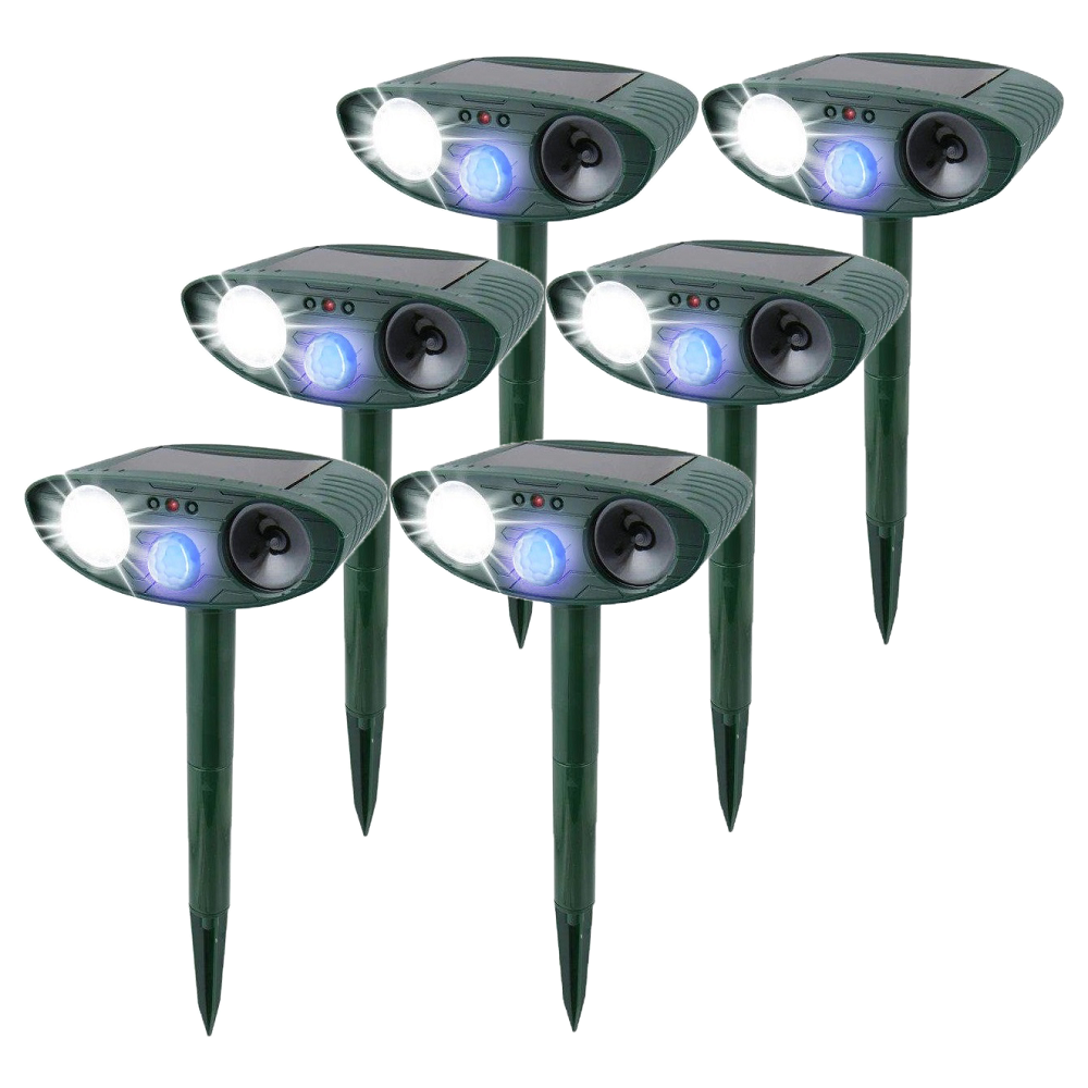 Motion-Activated Wildlife Deterrent with Strobe Function for Outdoor Garden Protection – Solar Charging | Thomler