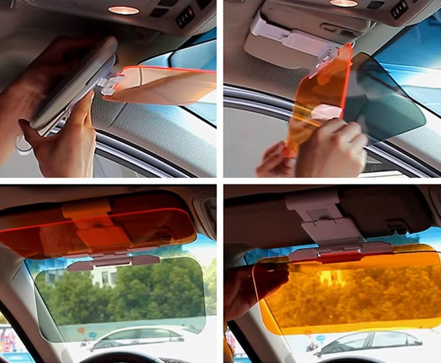 Clip-On Glare Shield for Car Windshield Sun Visor – Day & Night Vision Extender for Driving Safety | Thomler