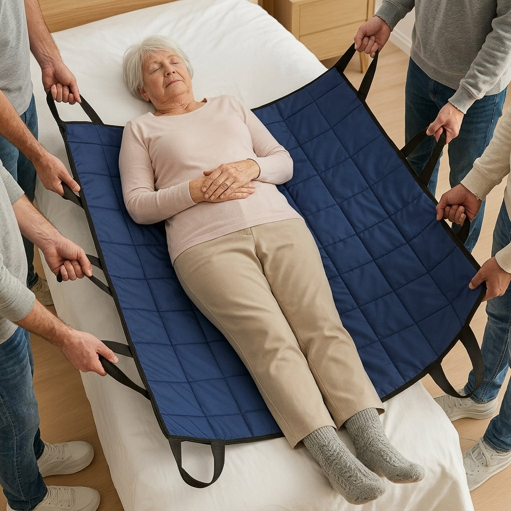 Cushioned Mobility Aid for Bedroom Repositioning & Caregiver Assistance with Secure Grip Handles | Senior Transfer Helper for In-Bed Movemen | Thomler