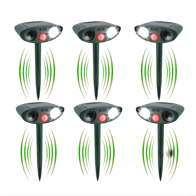 Solar Animal Deterrent Device for Yards Lawns Gardens with Motion Sensor Infrared Detection Waterproof Outdoor Pest Control for Squirrels Ra | Thomler