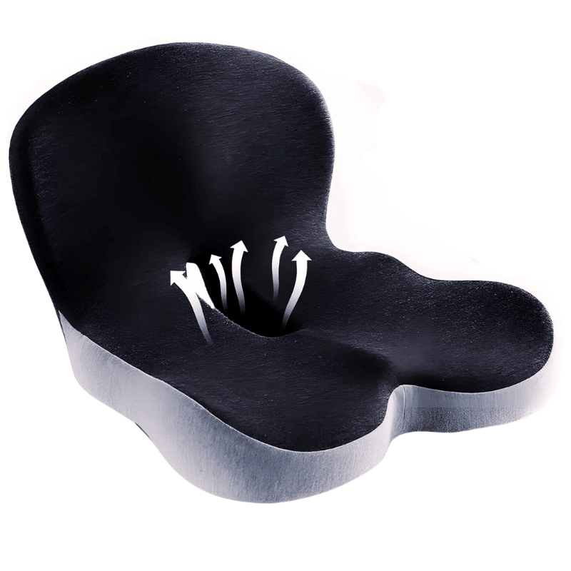 Memory Foam Lower Back Support Cushion for Office Chair and Car Seat – Ergonomic Lumbar Pillow | Thomler
