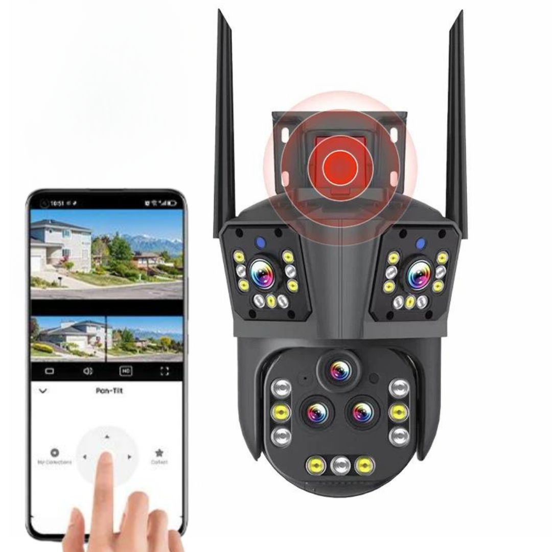 Outdoor WiFi Surveillance Cam – 20MP Resolution, Optical Magnification, Motion Tracking & Night Vision | Thomler