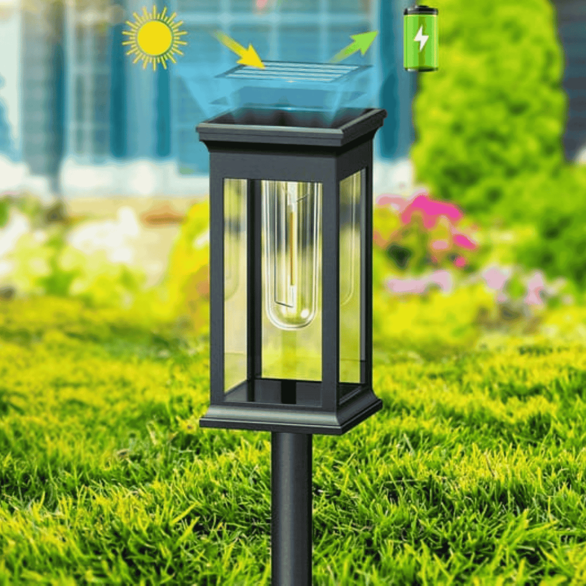 Solar-Powered Pathway Stakes – Weatherproof LED Garden Accent Lights with Auto On/Off for Walkways, Patios & Yards | Thomler