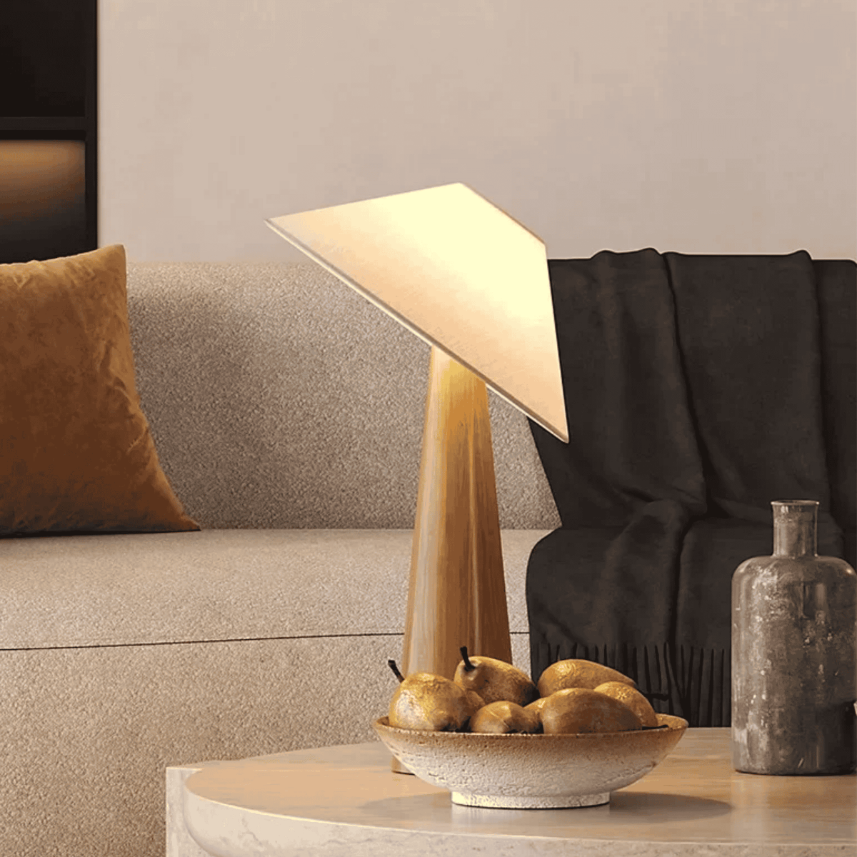 Vertical Wooden Lamp with Warm LED Glow – Table or Floor Style for Living Room & Bedroom | Thomler