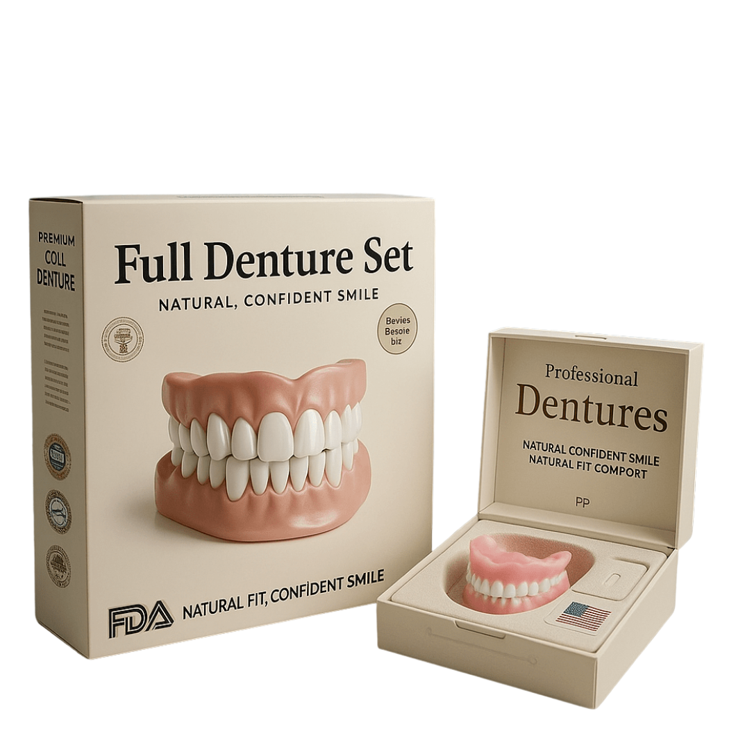 Moldable Cosmetic Dental Veneers Upper & Lower Set Reusable Snap-On Smile Kit for Instant Confidence Natural Look Temp Teeth Cover | Thomler