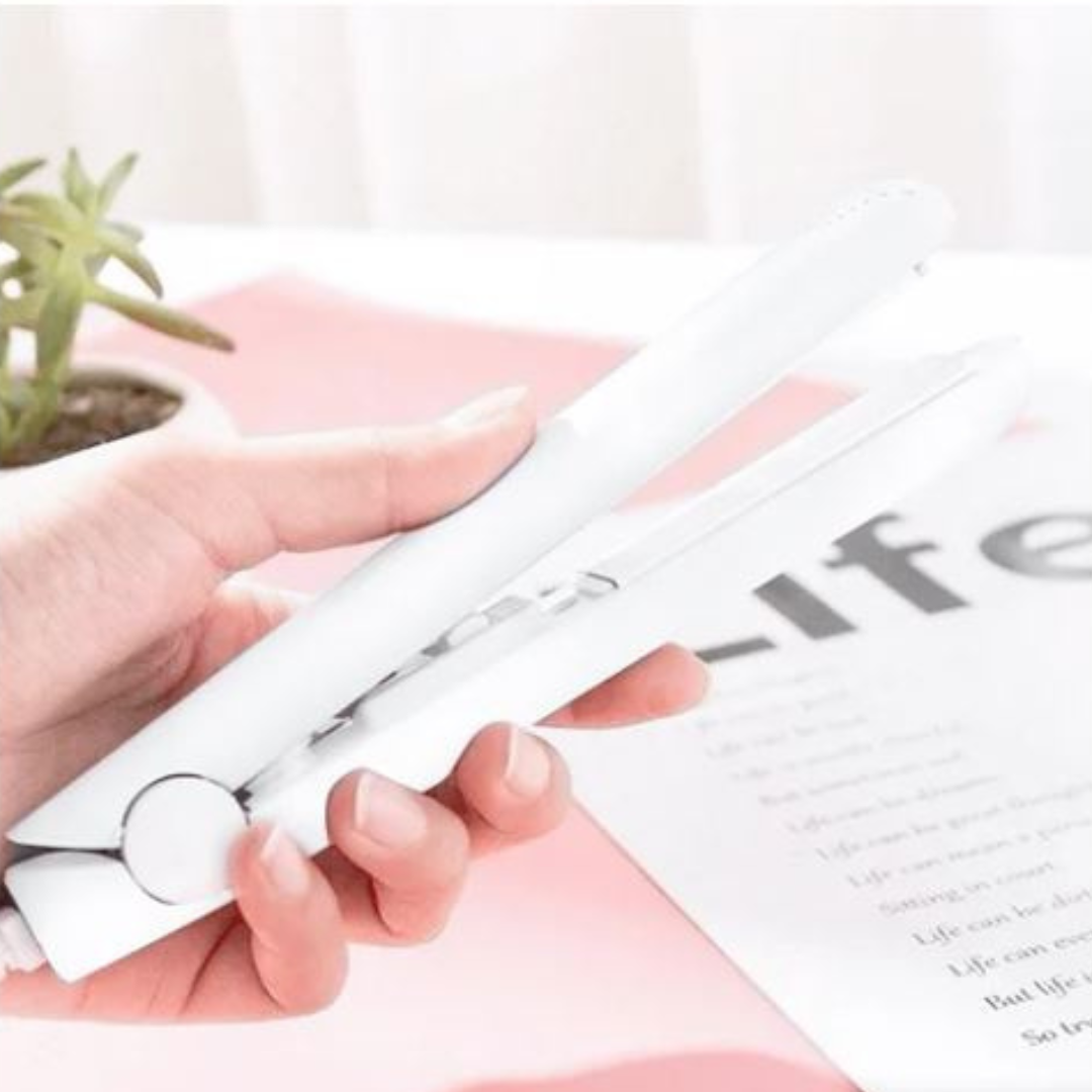 Compact Ceramic Hair Straightener & Curling Iron with 3D Floating Plates for Travel & Bangs | Thomler