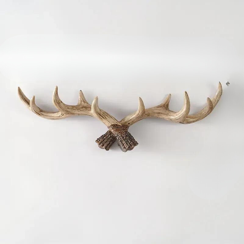 Wall Coat Rack Resin Antler Design 48.0 cm Rustic Hallway Storage Hook Decorative Hat Bag Organiser Entryway Accent | Thomler