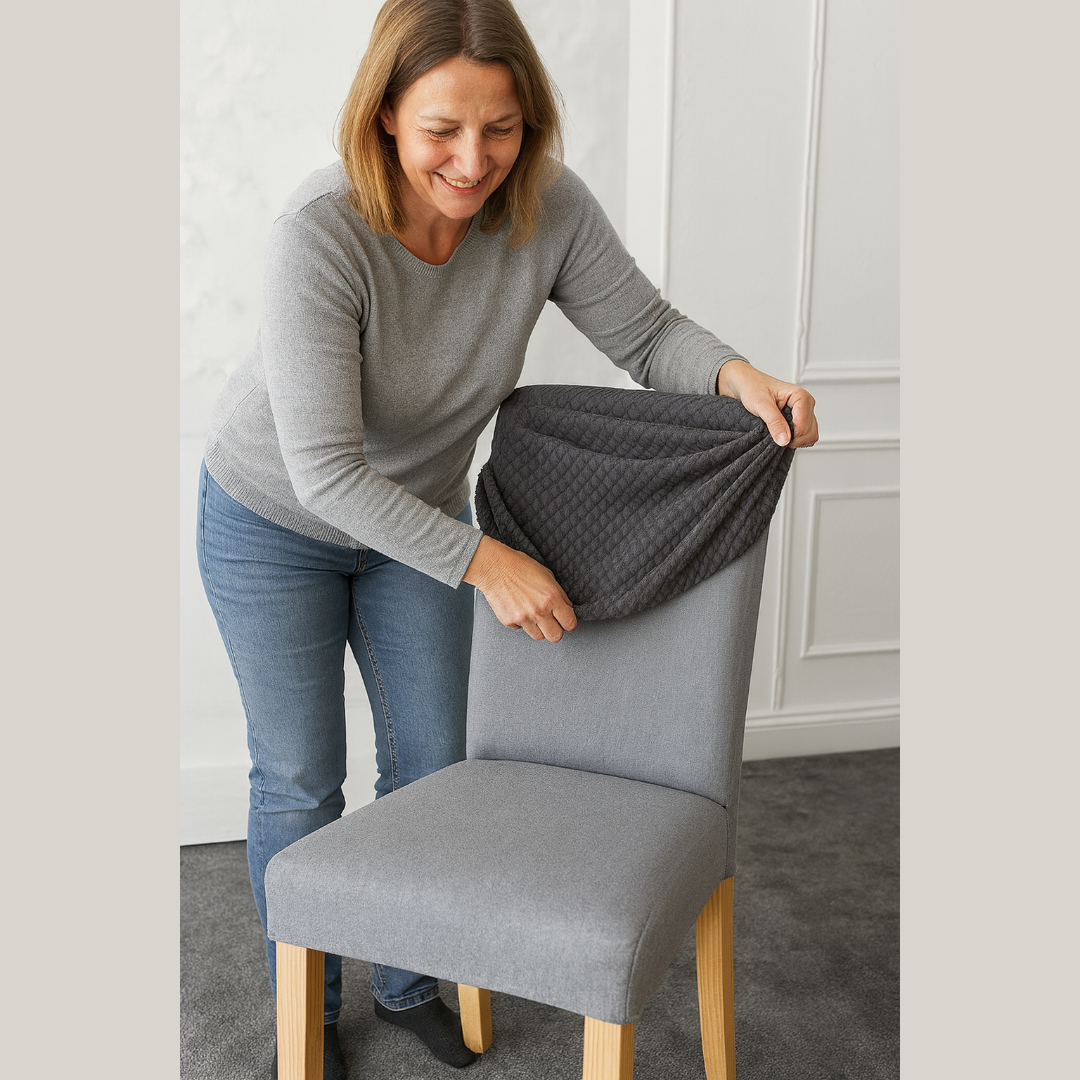 Stretchy Chair Covers Set – Fresh Look Protection for Dining Seats | 4-Pack | Thomler