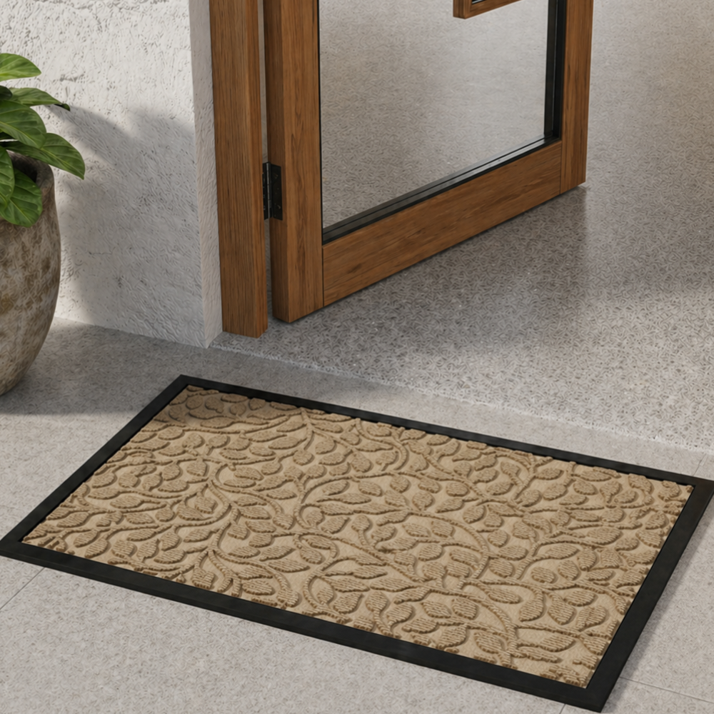 Embroidered Entry Mat with Grip Backing for Front Door & Patio – Indoor/Outdoor | Thomler