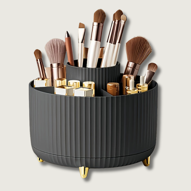 Rotating Makeup Organizer with 5 Storage Compartments – Swivel Cosmetics Holder for Vanity | Thomler