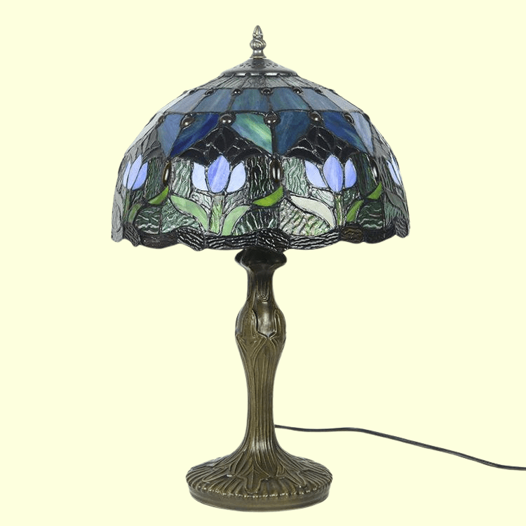 Tiffany Tafellamp Buntglas Klassiek 45cm E26 Glas Metaal Woonkamer | Sansoti