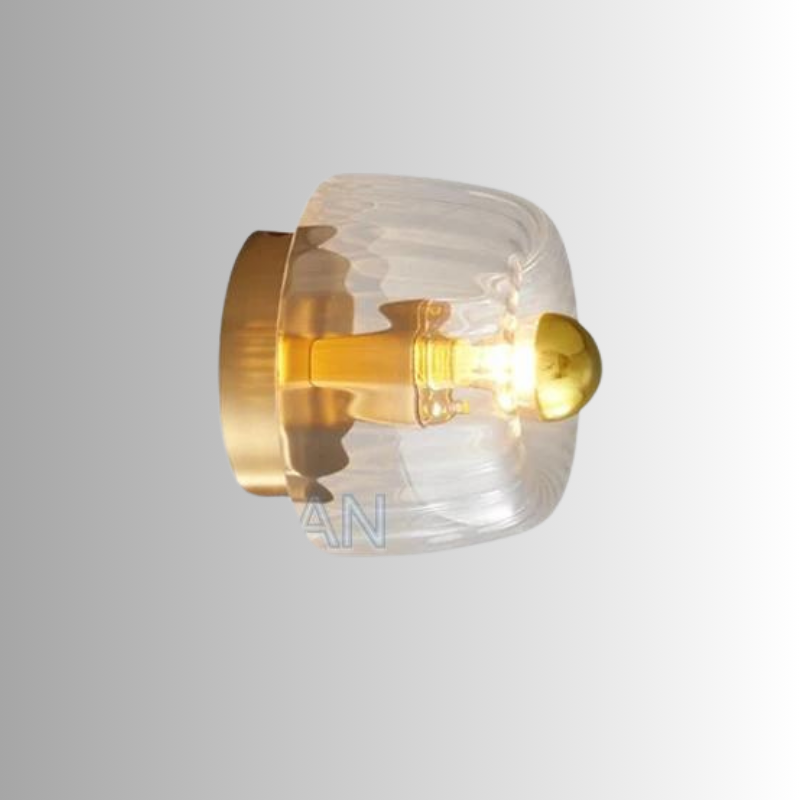 Wall Lamp Glass E14 16.0 cm Scandinavian Hallway Bedroom Accent Lighting Bauhaus Style Indoor Sconce | Thomler