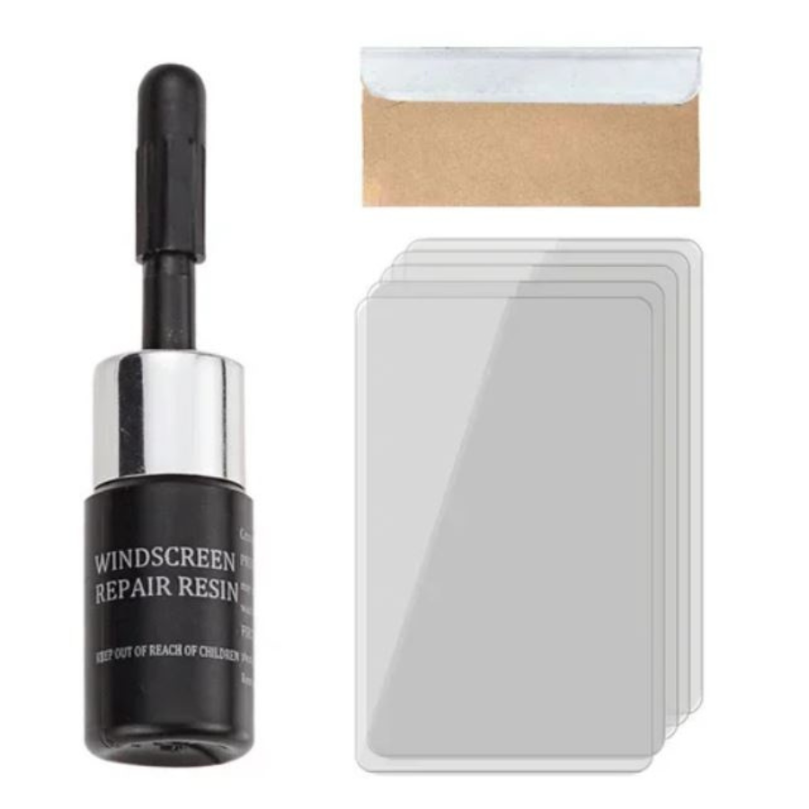 Windshield & Glass Chip Repair Resin Kit – DIY Fix for Cracks, Chips & Bulls-Eyes on Auto Glass, Phone Screens & Mirrors – UV-Cure Formula | Thomler