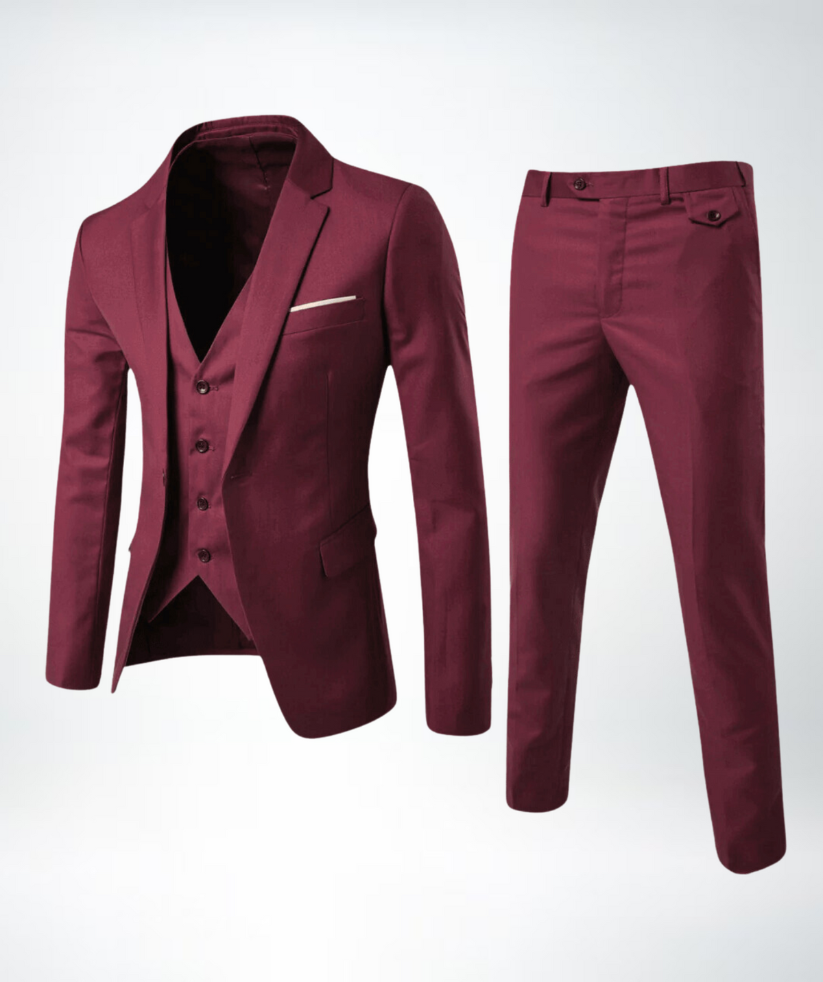 Complete Three-Piece Suit Set for Men – Jacket, Vest & Pants for Business, Weddings & Formal Occasions | Thomler
