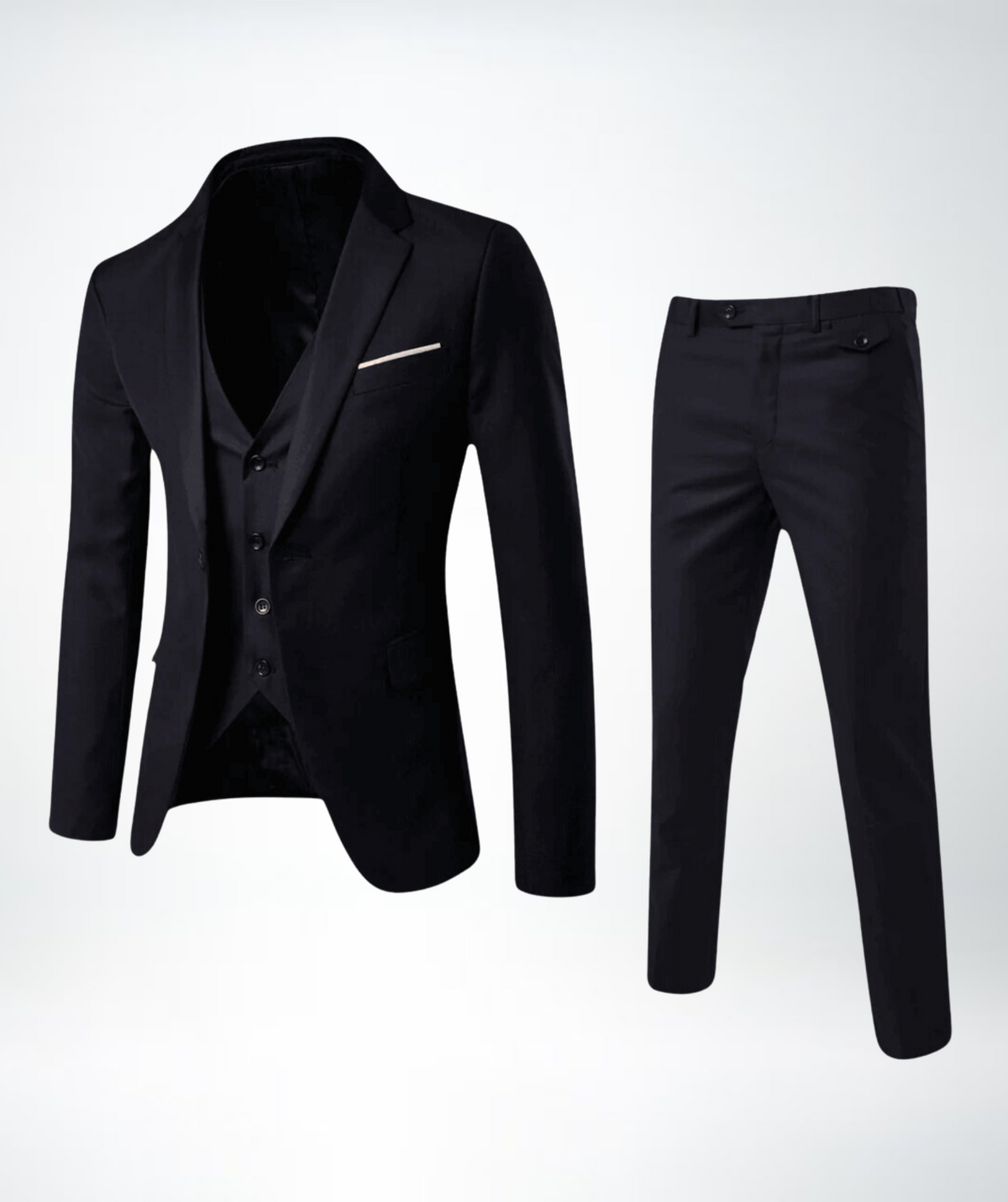 Complete Three-Piece Suit Set for Men – Jacket, Vest & Pants for Business, Weddings & Formal Occasions | Thomler