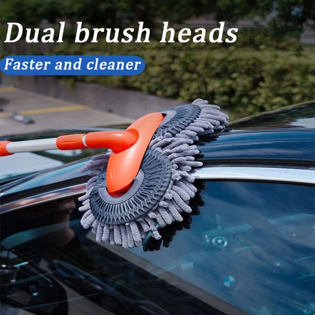 Extendable Car Wash Brush with Telescopic Handle & 360° Rotating Head for Vehicles, RVs, Windows & More | Thomler