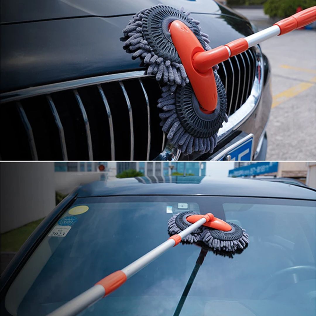Extendable Car Wash Brush with Telescopic Handle & 360° Rotating Head for Vehicles, RVs, Windows & More | Thomler