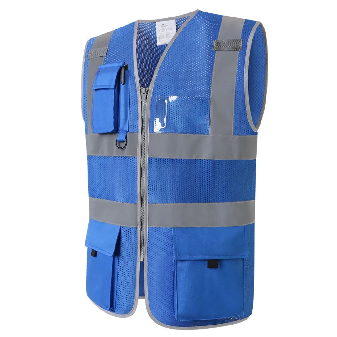 High-Visibility Safety Vest with Reflective Strips for Construction Workers & Road Crew – Breathable Workwear for Day & Night | Thomler