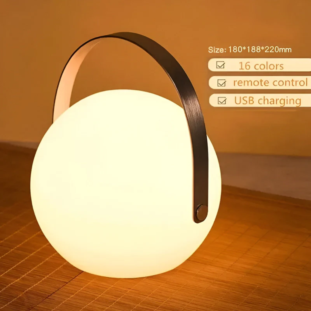 Rechargeable Cordless LED Table Lamp Waterproof Touch Control Indoor Outdoor Portable Accent Light with 16 Color Modes for Patio Bedroom | Thomler