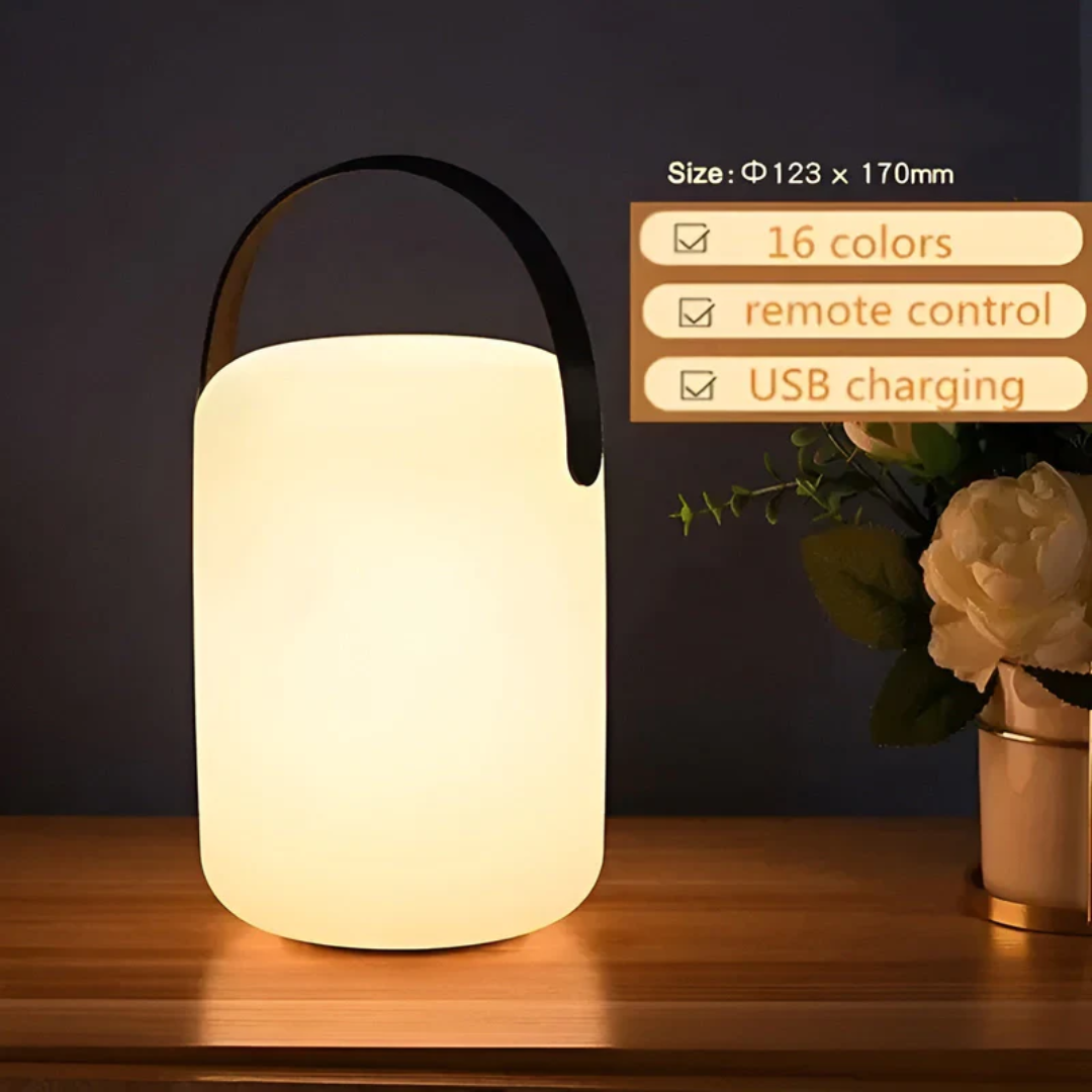 Rechargeable Cordless LED Table Lamp Waterproof Touch Control Indoor Outdoor Portable Accent Light with 16 Color Modes for Patio Bedroom | Thomler
