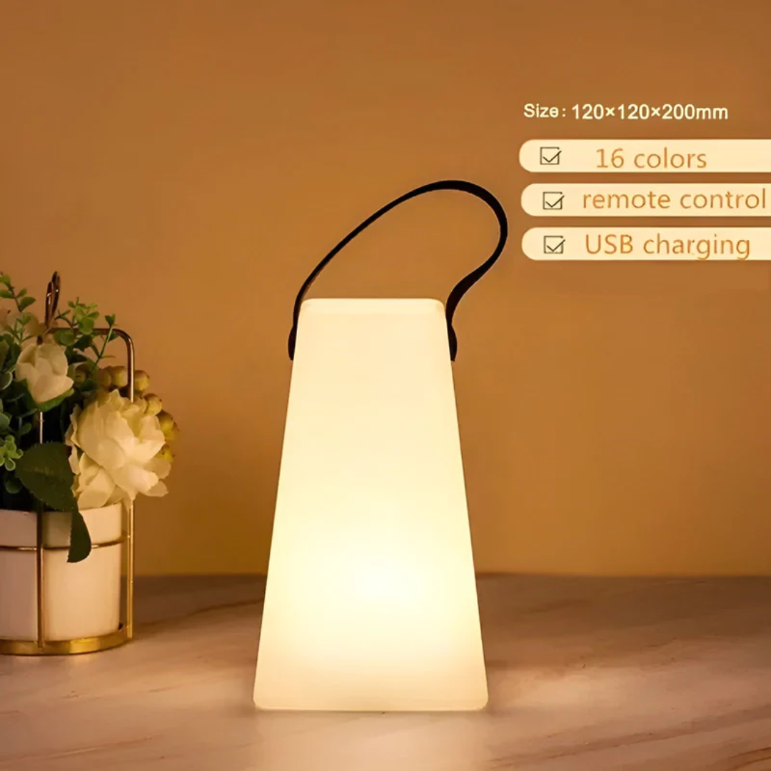 Rechargeable Cordless LED Table Lamp Waterproof Touch Control Indoor Outdoor Portable Accent Light with 16 Color Modes for Patio Bedroom | Thomler