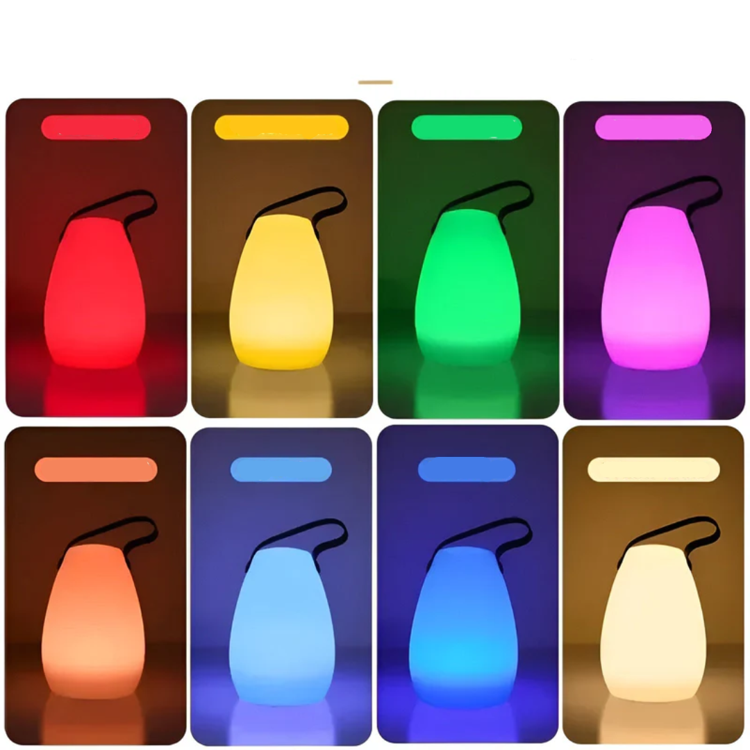 Rechargeable Cordless LED Table Lamp Waterproof Touch Control Indoor Outdoor Portable Accent Light with 16 Color Modes for Patio Bedroom | Thomler
