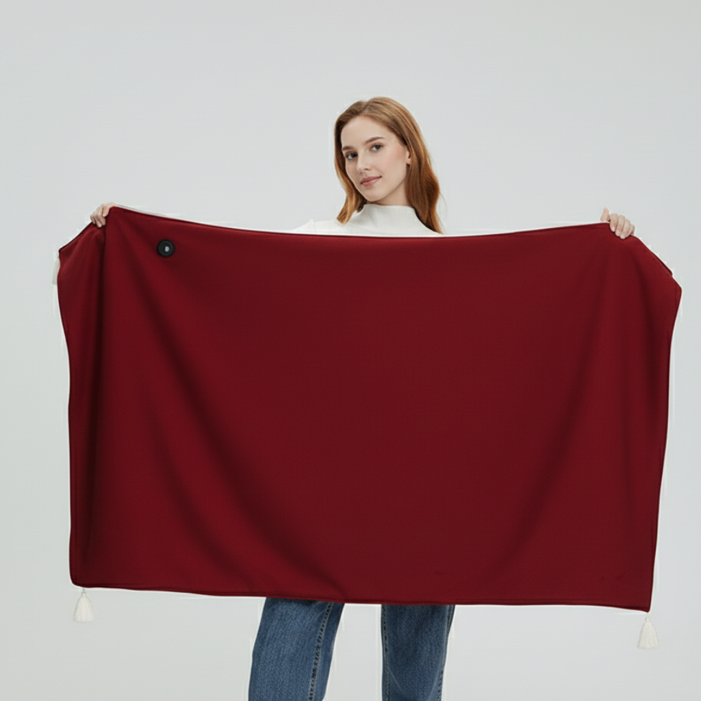 USB Heated Throw Blanket with 3 Heat Settings & Zipper Design – Soft Fleece for Home, Office & Outdoor Use | Thomler