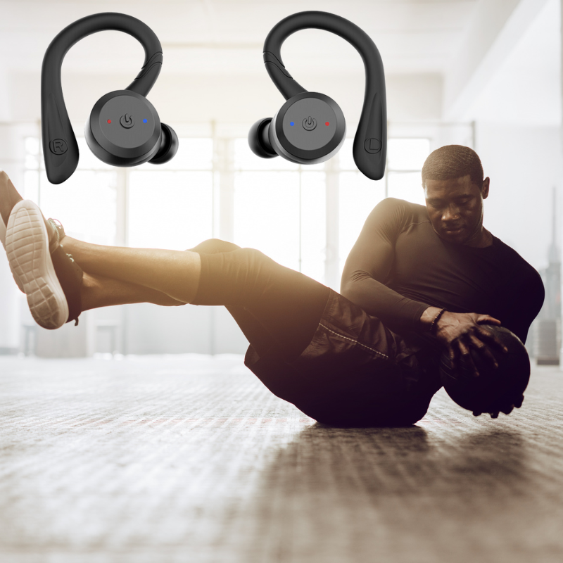Waterproof Wireless Earbuds for Swimming & Running, 20-Hour Battery, IPX7 Sport Headphones with Bluetooth 5.0, Secure-Fit Earphones for | Thomler