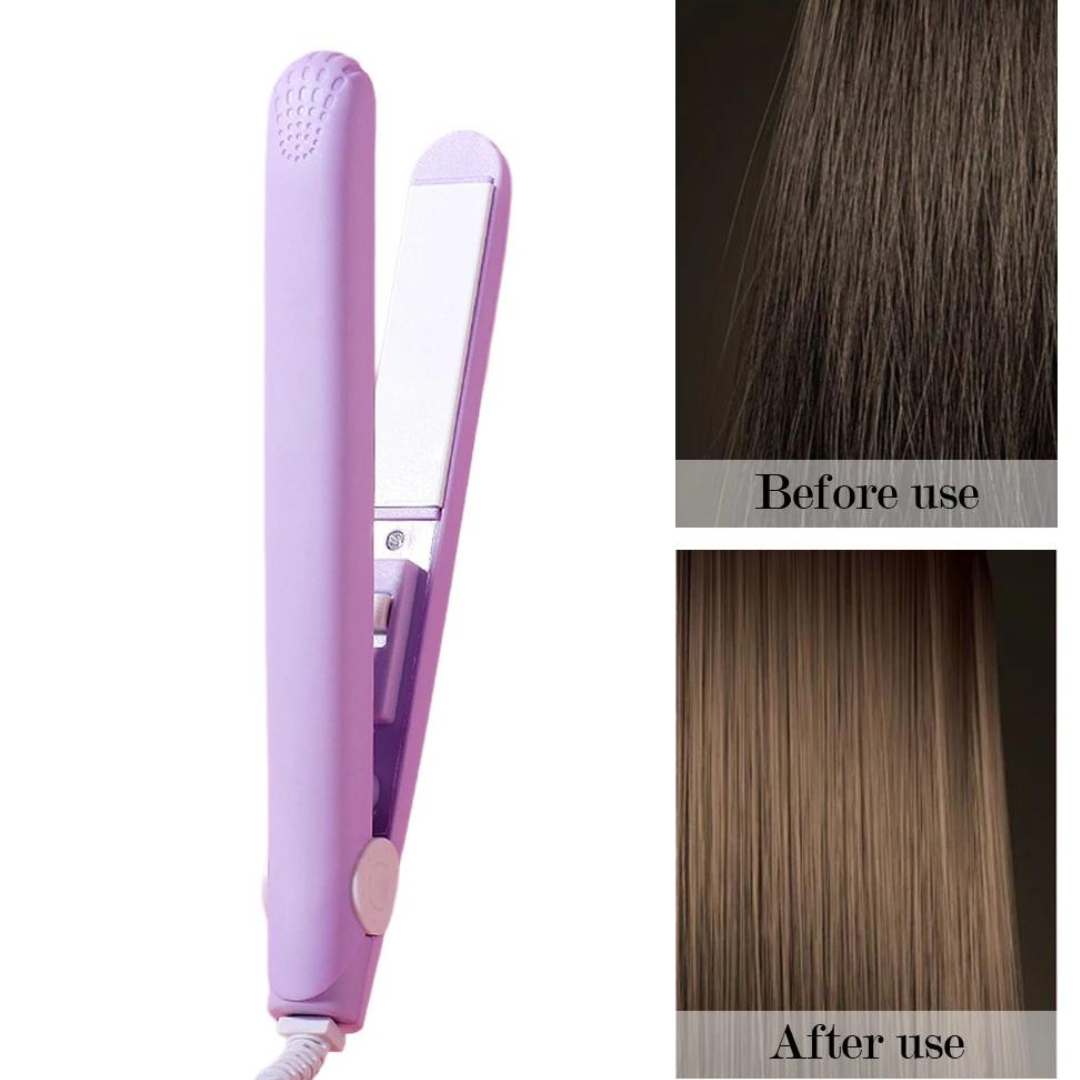 Compact Ceramic Hair Straightener & Curling Iron with 3D Floating Plates for Travel & Bangs | Thomler